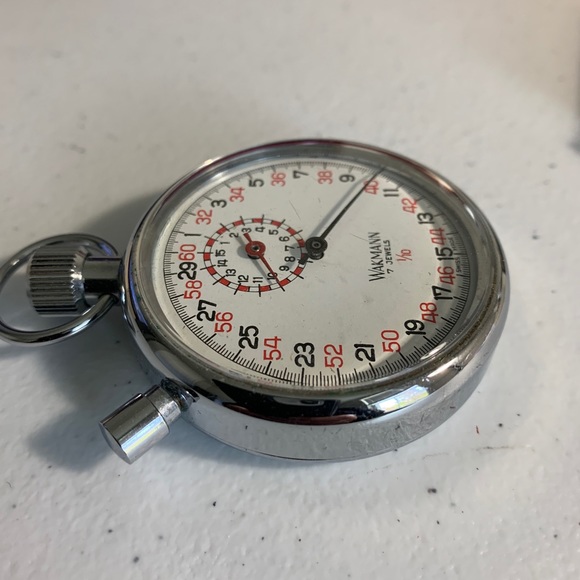 Vintage Walkman Swiss 7 Jewels 1/10 Stopwatch - Picture 5 of 11
